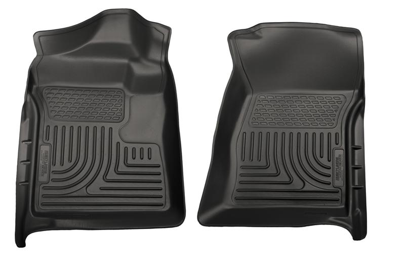 Chevrolet Silverado 3500 HD Floor Liners - Front - Husky Liners - WeatherBeater - Black - `07-`13